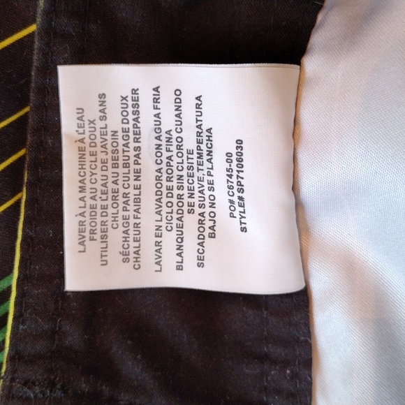 O'Neill Santa Cruz Board Shorts, Size 40, Black w/ green,red and yellow stripe - Picture 8 of 8